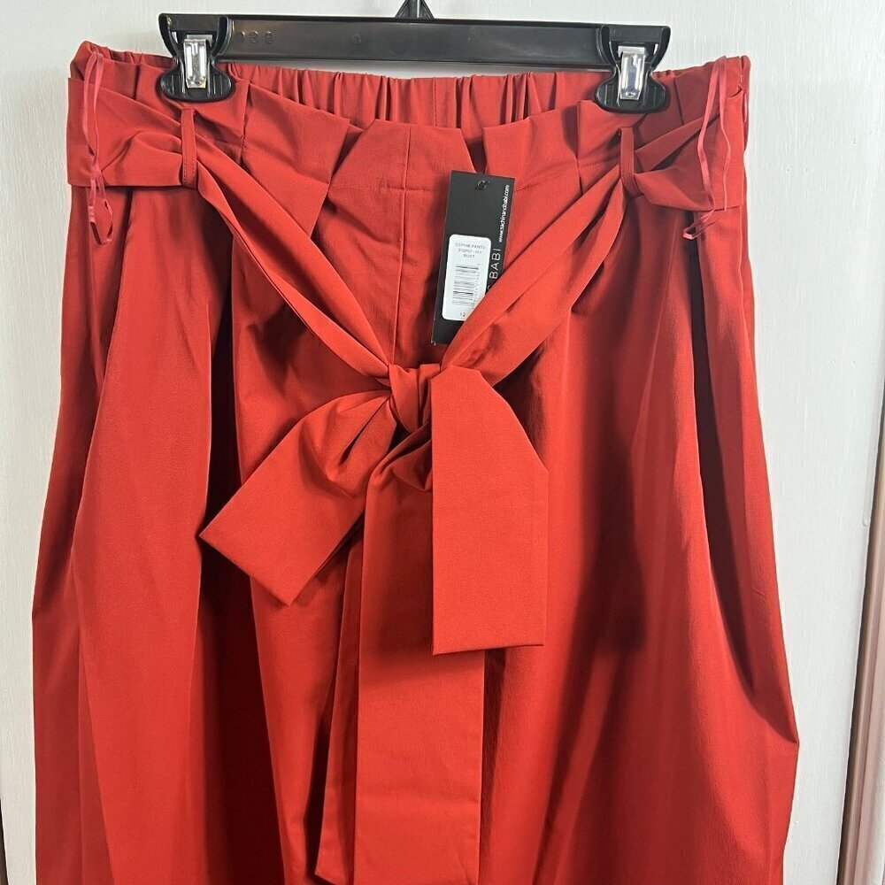 Sachin & Babi Sophie Pants rust wide leg paper bag waist.  Size 12 - Picture 6 of 12